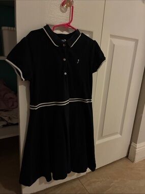 Jacadi Navy Dress with White Trim